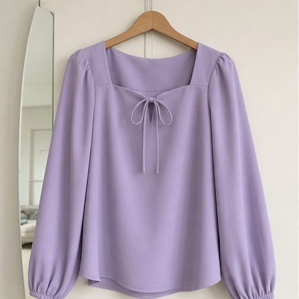 Lilac Peplum Top